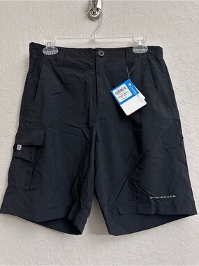 Columbia PFG Men’s Bahama Cargo Omni Shade Shorts Size Small 8” inseam Black